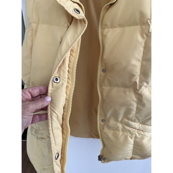 Talbots Womens Juniors S Quilted Puffer Vest Yellow Preppy Casual Winter - Picture 7 of 9